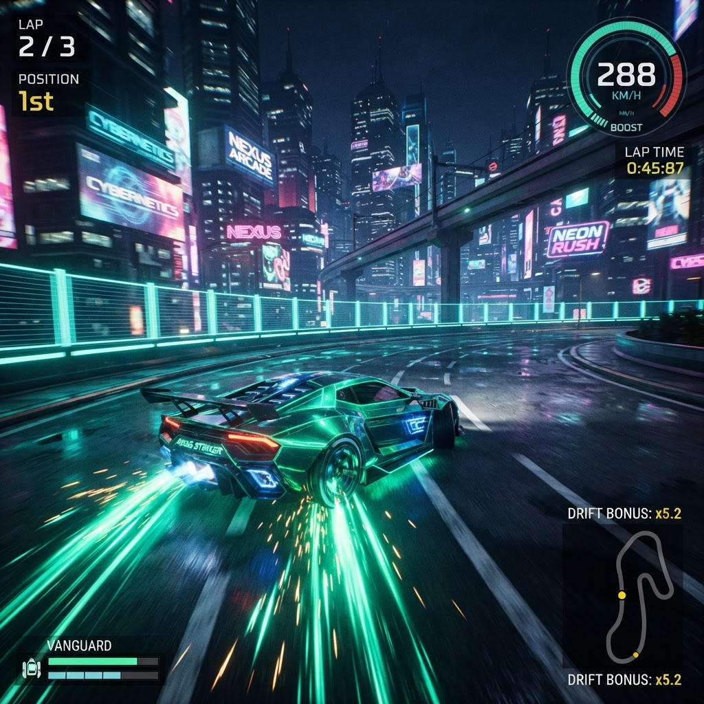 Neon Drift gameplay screenshot 1